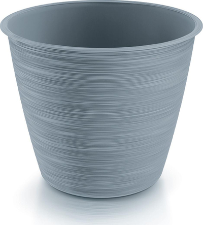 Vazo dekorative Prosperplast Flowerpot Furu DFO300, plastike, gri e çelët