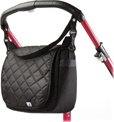 Ранец Caretero Quilted, за детска количка, црн