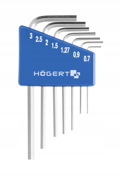 Set kaçavidash këndore Hogert Technik HT1W800, 7 copë, çelik krom vanadium