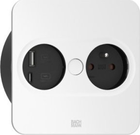 Prizë shumëfishe Bachmann Twist2, USB A C, me kabllo 2m, e bardhë