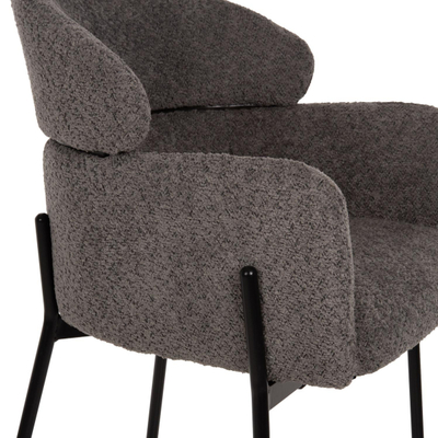 Stol mesatar Wolf 56x56x96Hcm (HM8584.01), gri/ zezë