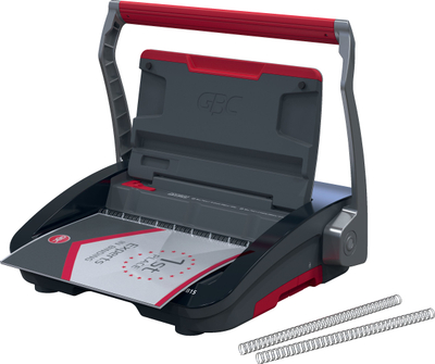 Makinë lidhëse GBC WireBind WB15, manuale, deri 125 faqe, e zezë gri e kuqe