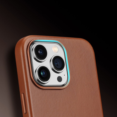 Këllëf telefoni DUXDUCIS Naples MagSafe, për iPhone 14 Pro Max, lëkurë, kafe