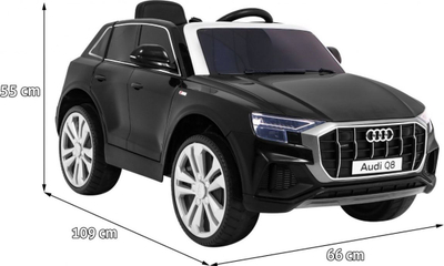 Makine elektrike për kalamoj Audi Q8, me telekomandë, rrota EVA, e zezë