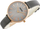 Orë femrash Pacific On Strap X6094-3, kuarc, rezistente ndaj ujit 3 BAR, gri rose gold