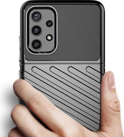 Mbrojtëse telefoni Hurtel Thunder Case për Samsung Galaxy A72 4G, e butë, blu