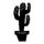 Dekor metali Decortie Cactus, 49cm, i zi
