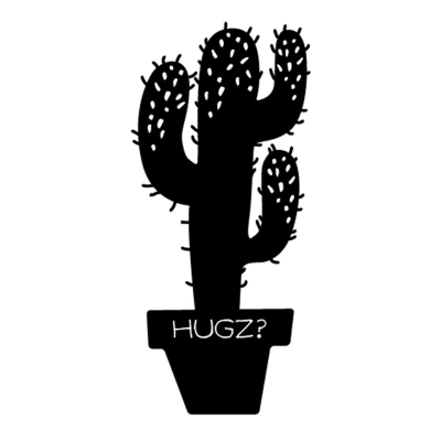 Dekor metali Decortie Cactus, 49cm, i zi