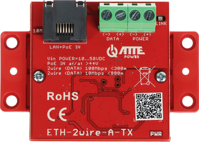 Set konvertuesish UTP në 2-WIRE Atte ETH-2WIRE-A-SET2, LAN, PoE