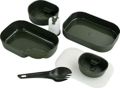 Set ene kampinguese Wildo Foldable Camping Dishes, 7 pjesë, palosëse, ngjyrë ulliri