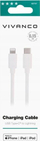 Kabllo karikimi Vivanco USB‑C në Lightning, 0.15 m, MFI, e bardhë