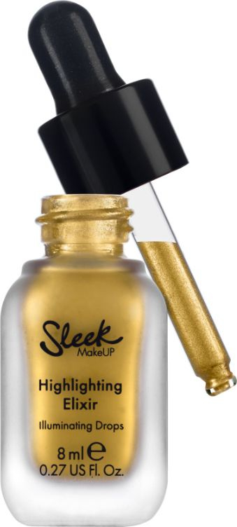 Pika ndriçuese trupi Sleek MakeUP Elixir Golden, për shpatulla dhe dekolte, 8ml