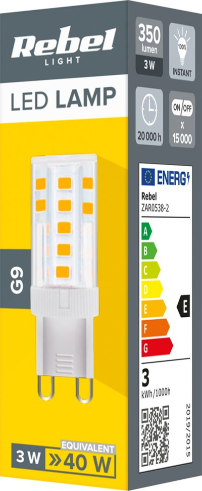 Llambë LED Rebel G9, 3W, 4000K, e bardhë