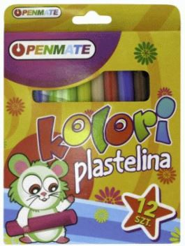 Plasticinë Penmate Kolori, set 12 ngjyra, për fëmijë