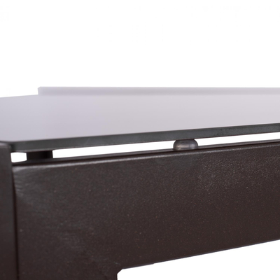 Tavolinë metalike + xham 150×90×75 cm,"HM5767.02", kaftë