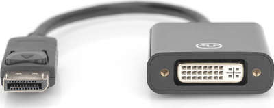 Adapter video Digitus Active, DisplayPort në DVI, Full HD 1080p, i zi