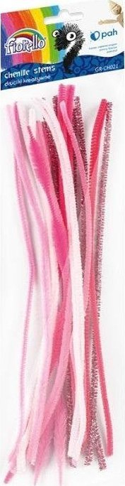 Shkopinj kreativë Fiorello chenille, 20 copë, 30 cm, rozë