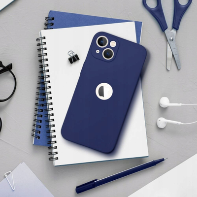 Mbulesë silikoni Forcell për iPhone 16, soft case, blu navy