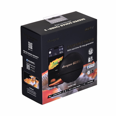 Ehosonda peshkimi Deeper Smart Sonar Chirp Plus 3, GPS, kapak nate, portokalli