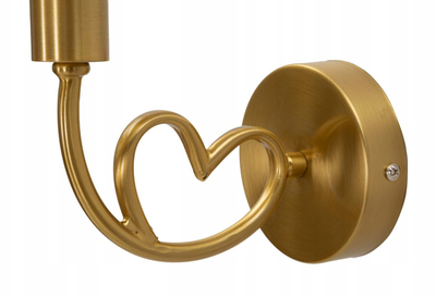 Lampë murale Lovy Gold, 23x15x22 cm, metalike, e artë