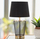 Lampë tavoline Mauro Ferretti Tower, E27 40W, 25 x 44 cm, e zezë me ari