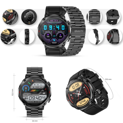 Orë e zgjuar Gravity GT21-1+, ekran 1.6", IP67, e zezë