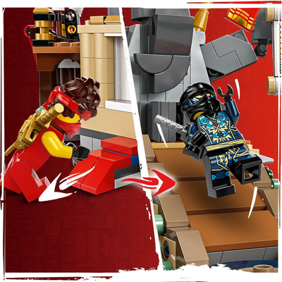 Set lodër LEGO NINJAGO Tournament Battle Arena, 6 minifigura, arenë beteje, shumëngjyrëshe
