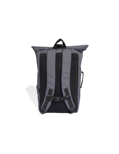 Çantë shpine Adidas Utility Roll Top, unisex, mesh sintetike, gri