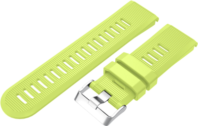 Rrip ore Eternico Garmin Quick Release 26, silikon, me kopëse çelik inox, ngjyrë lime
