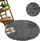 Tapet rrumbullak Strado Round Shaggy Rug, 120x120 cm, gri e errët