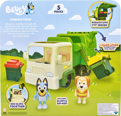 Lodër kamion plehrash MOOSE Bluey Garbage Truck, model 90123, shumëngjyrëshe