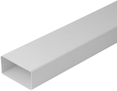 Kanal ajrimi EUROPLAST i sheshtë, 220x55mm, 1.5m, i bardhë