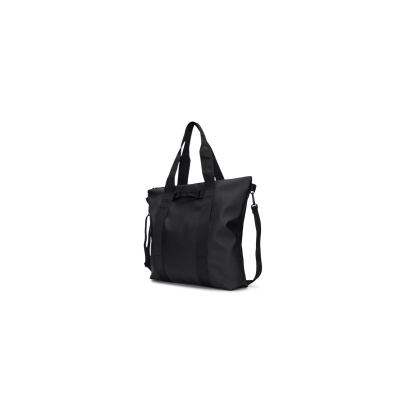 Çantë Tote Rains Tote Bag, e papërshkueshme nga uji, uniseks, e zezë