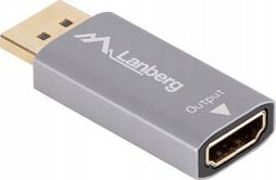 Adapter video Lanberg DisplayPort në HDMI, 4K, argjendtë