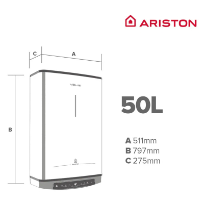 Bojler ARISTON VELIS TECH WIFI, 50L, i hirtë