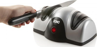 Електричен острилач за ножеви DOMO DO9204KS, двофазен систем, нелизгачки ножички, сива