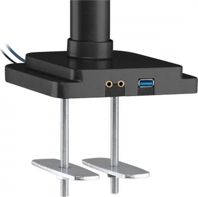 Krah monitori për 3 ekrane 13-32", me gas spring, me USB 3.0, i zi