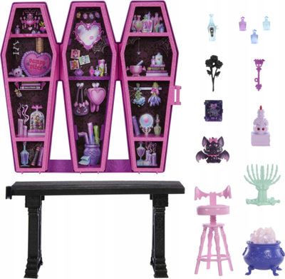 Set loje Monster High Draculaura Secret Potion Room, dhomë magjie, me aksesore