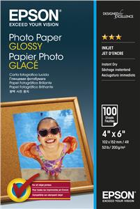 Letër fotografike Epson Glossy, 10x15cm, 100 fletë