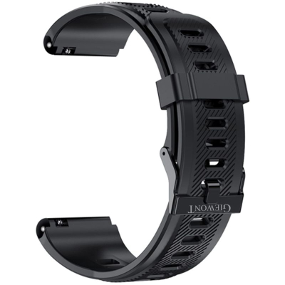 Rrip për smartwatch Giewont GW430, silikon, 22mm, i zi