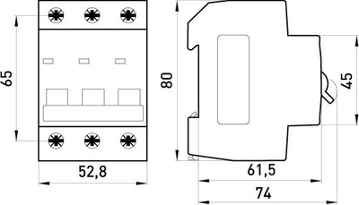 Ndërprës qarku trefazor B16, 16A, 3P, i bardhë