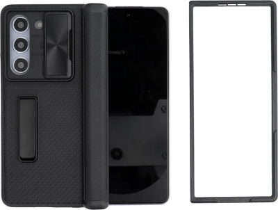 Kuti mbrojtëse Hcd2 për Samsung Galaxy Z Fold 6, palosëse, material i fortë, e zezë