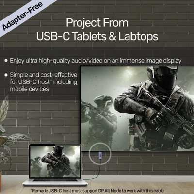Përshtatës USB Unitek USB - DisplayPort, 2m, i zi