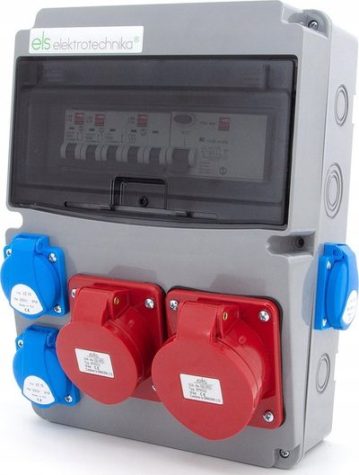 Panel shpërndarës Erbetka Power, IP55, për kantier ndërtimi, gri