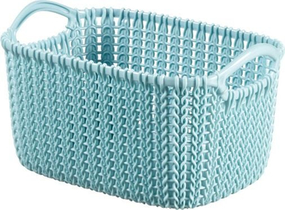 Shportë rregulluese Curver Knit, drejtkëndëshe, e vogël, blu