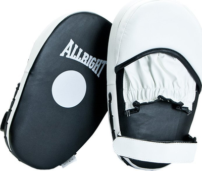 Штитници за тренинг бокс Allright, PU, сет 2 парчиња, бело и црно