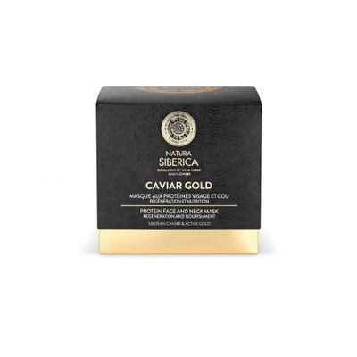 Maskë për fytyrë edhe qafë Natura Siberica Caviar Gold, rigjeneruese, 50ml
