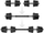 Set hantelash Spokey Pondus 30 SPK-944225, 30 kg, pllaka çimentoje, i zi