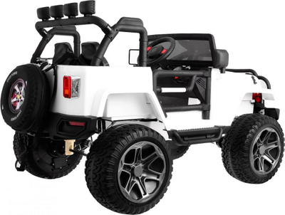 Makine elektrike lodër Ramiz Jeep Monster, off road, për kalamoj, e bardhë