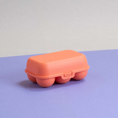 Kuti vezësh Koziol Eggs to Go Mini, 6 vezë, plastike, e kuqe